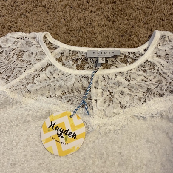 NWT! Beautiful lace tee - Picture 2 of 2